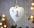Weimaraner Ceramic Heart Bauble